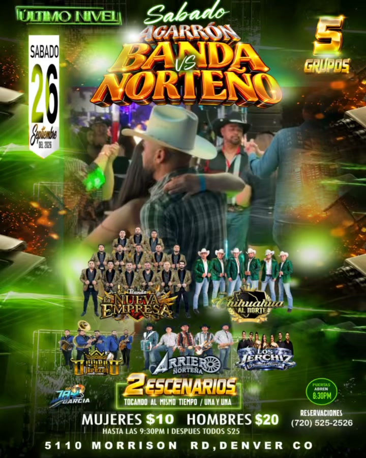 Flyer del evento de Último Nivel del sábado 26 de septiembre